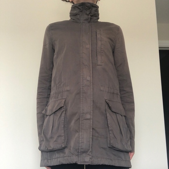 James Perse Elbow Patch Anorak Parka - Picture 1 of 16